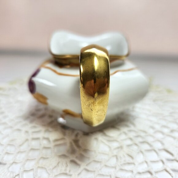 Limoges Creamer La Seynie France Hand Painted Vintage Art Deco Signed 'R… - Picture 5 of 12